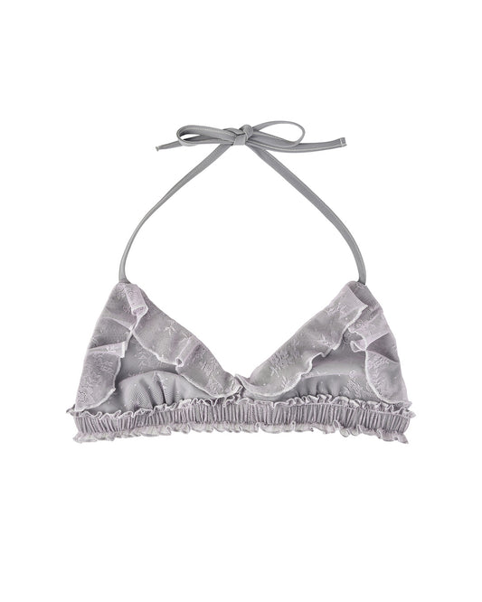 Lace Frill Swim Top - Wisteria