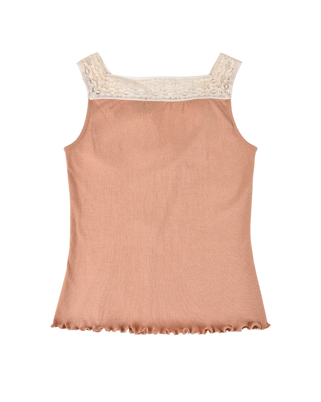 Lace Bow Tank - Rose Veil