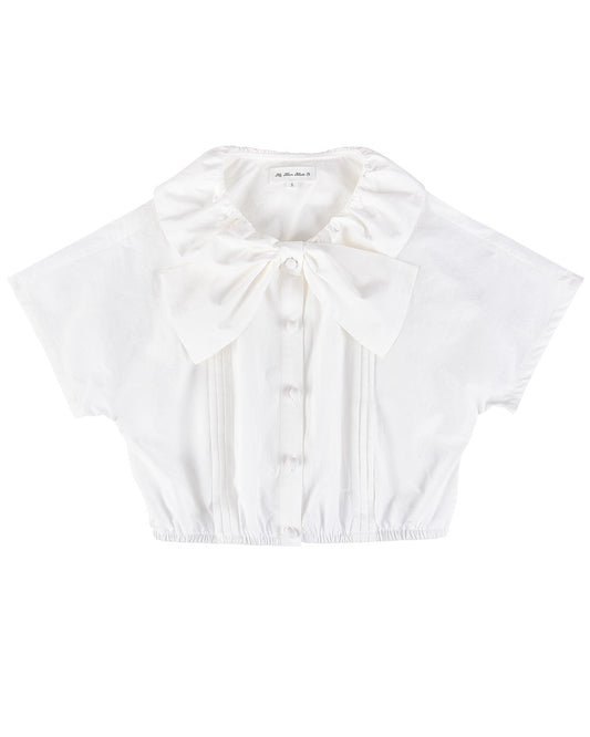 Sail Collar Top - White