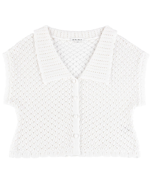 Daisychain Knit Top - White