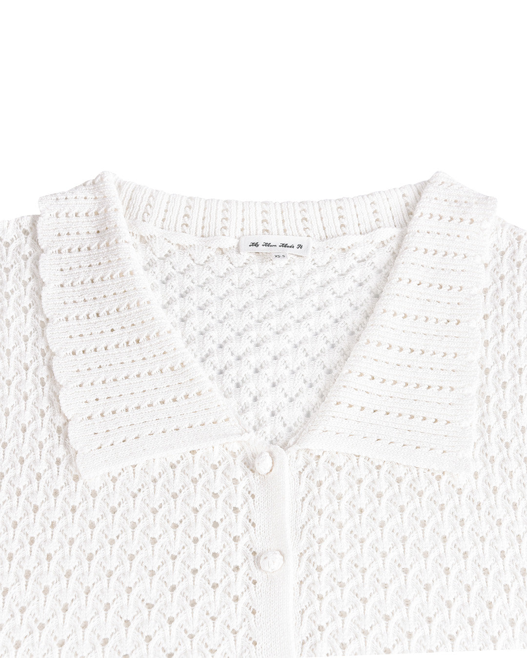 Daisychain Knit Top - White
