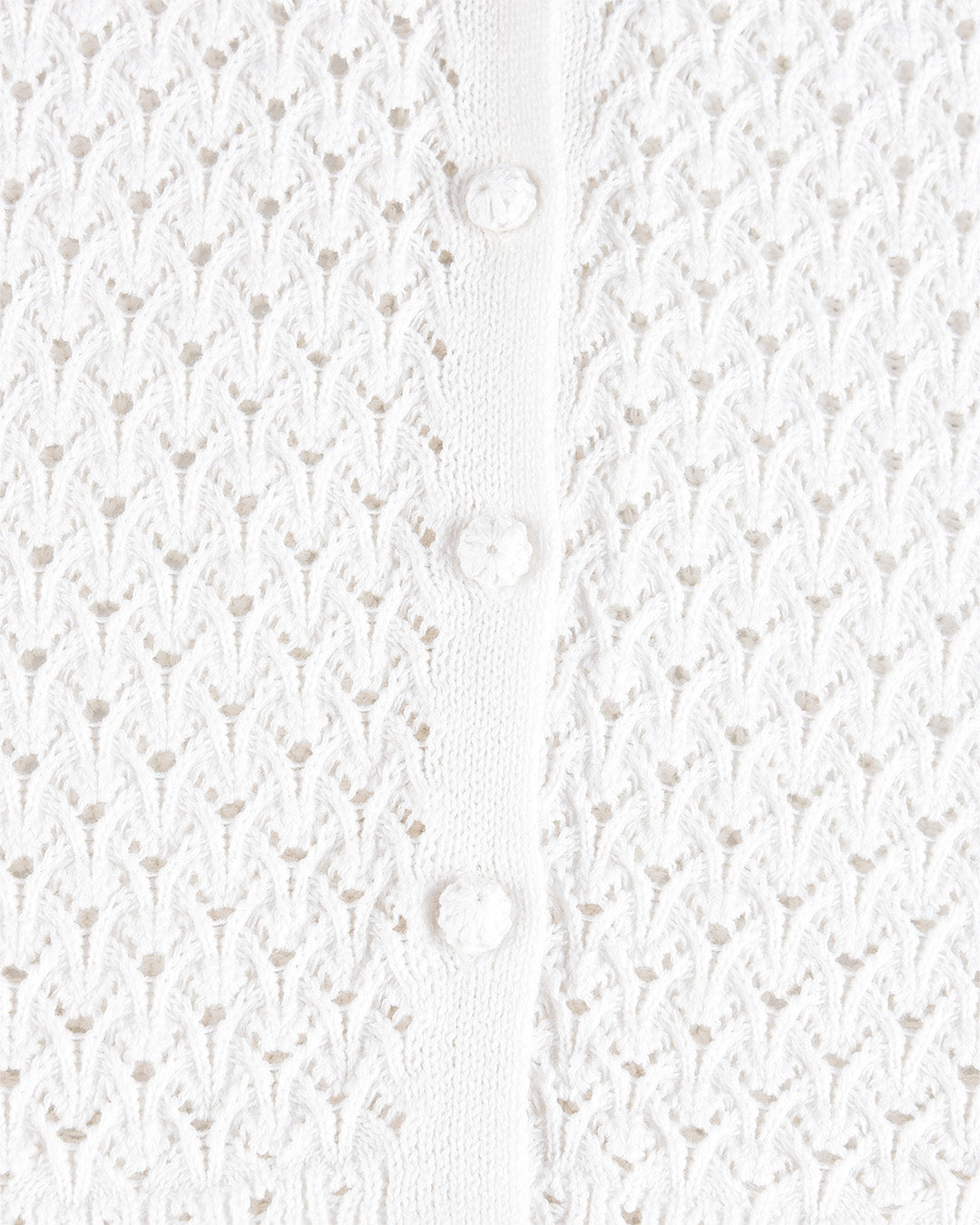 Daisychain Knit Top - White