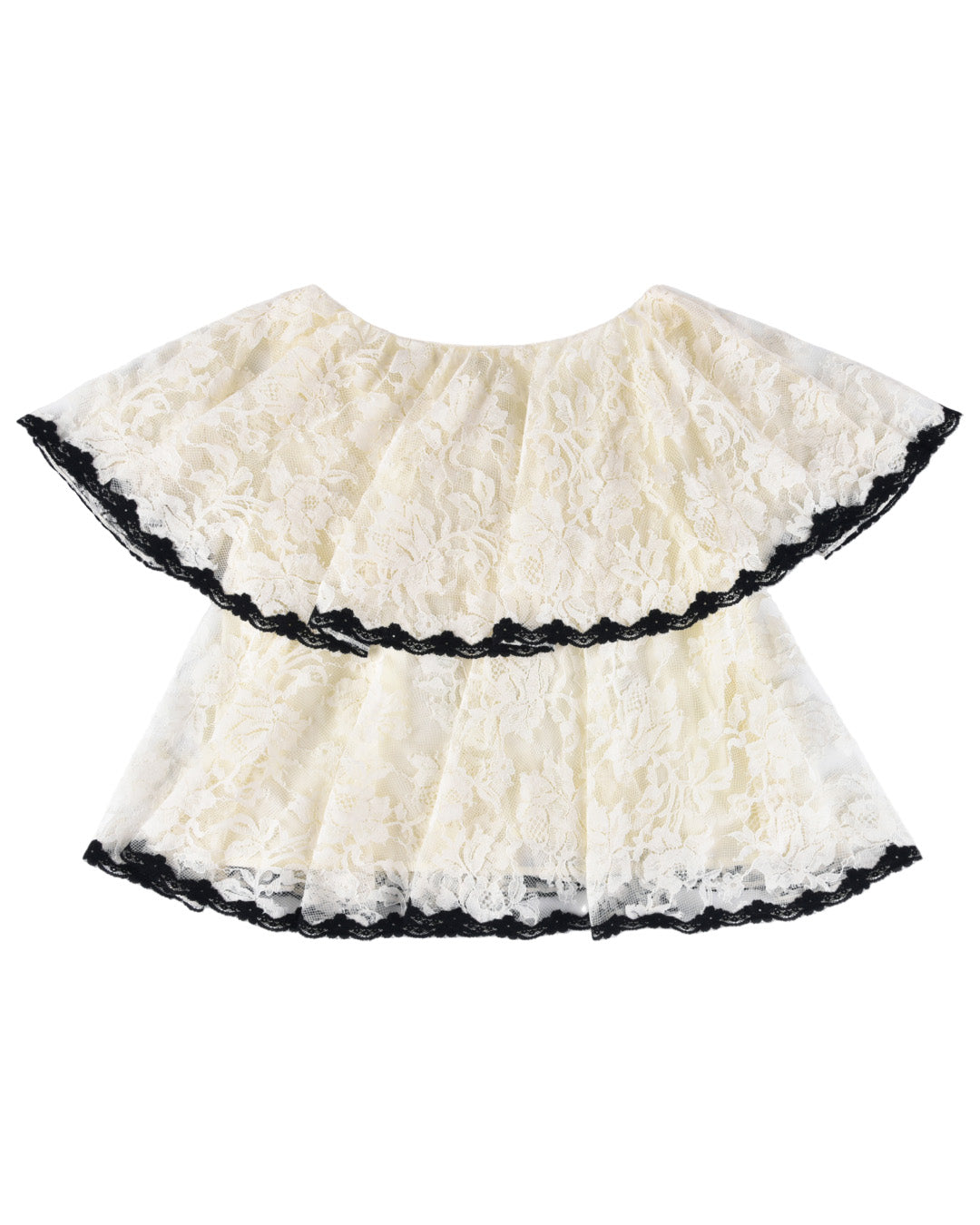 Delilah Bow Top - White Lace