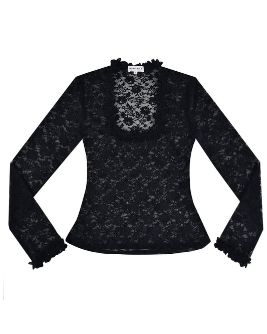 Lace Poem Top - Black