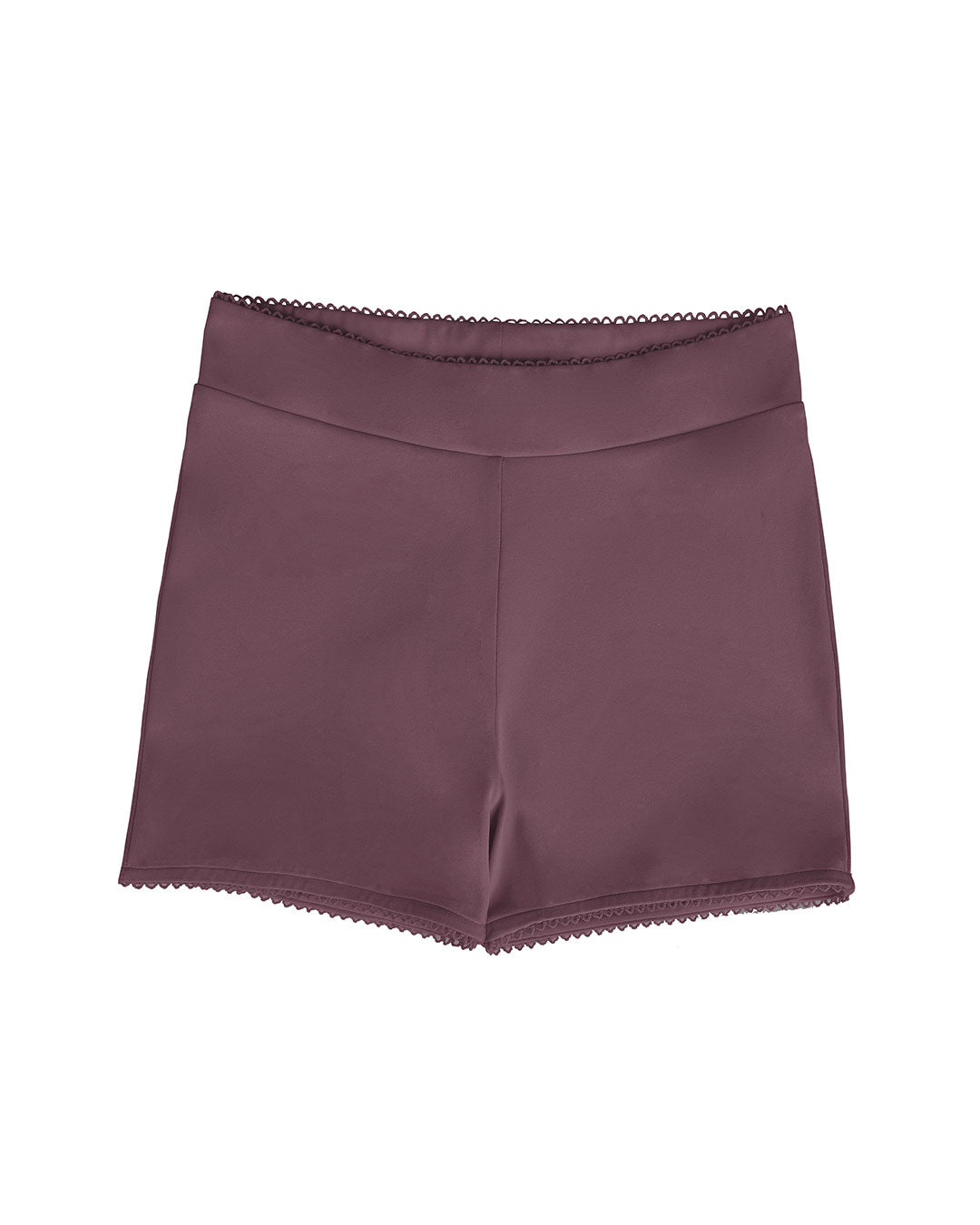 Lace Stretch Shorts - Chocolate Cherry