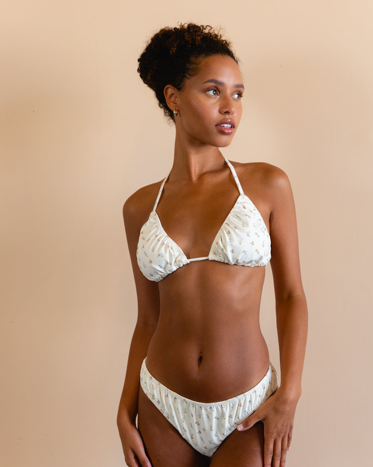 Triangle Bikini Top - Fallen Flowers