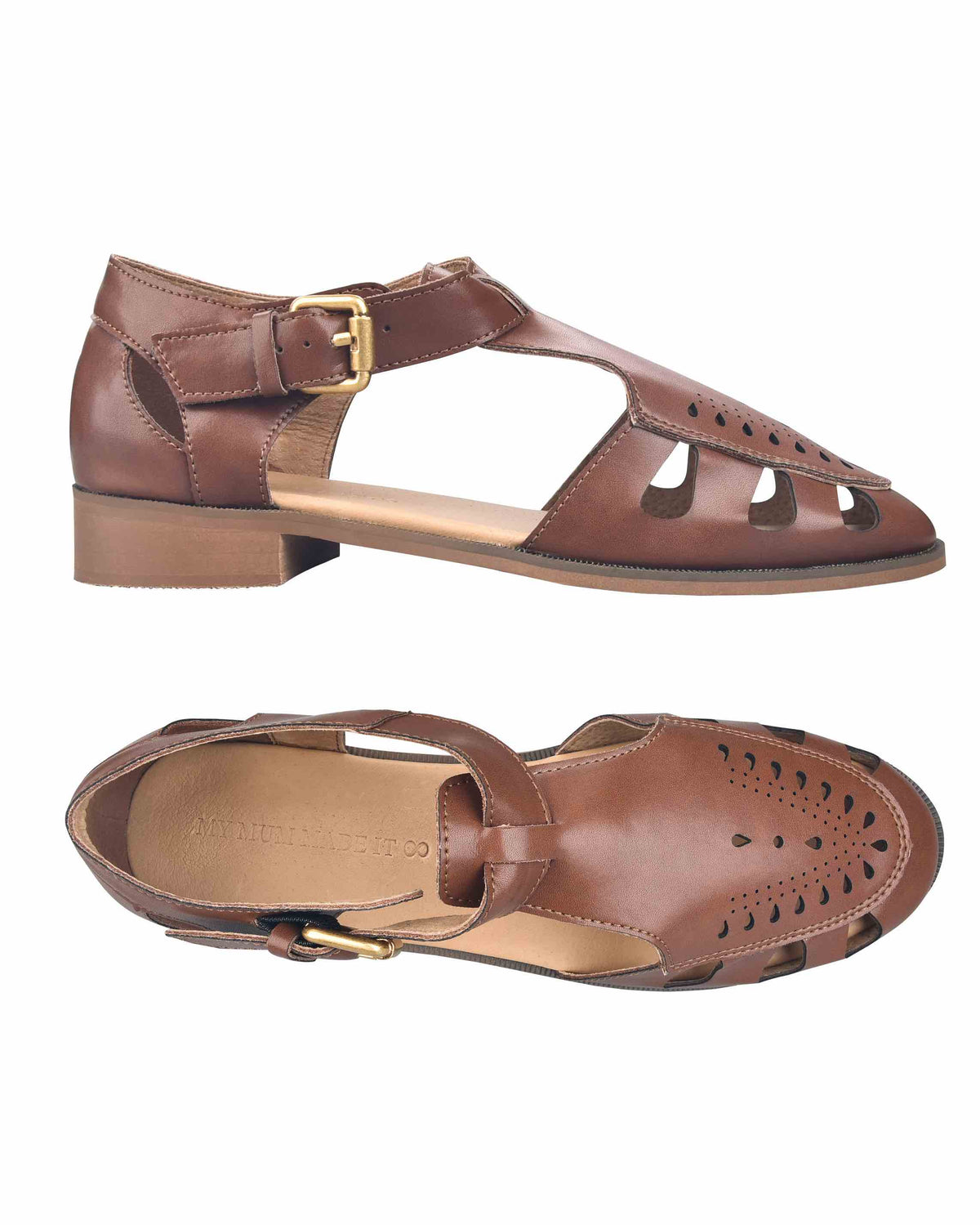 Brown Leather Fisherman Sandals