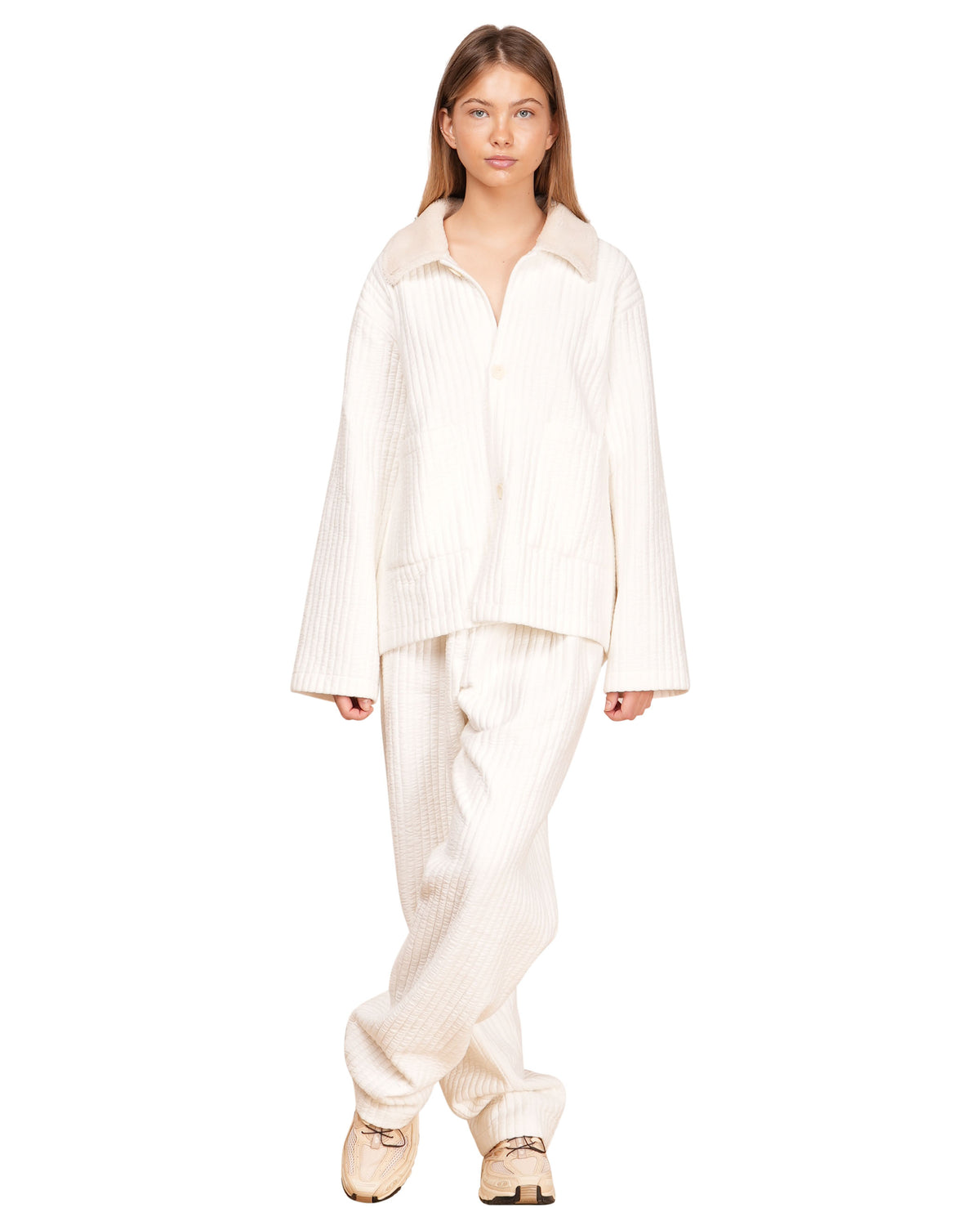 Quilted Lounge Pants - Off White