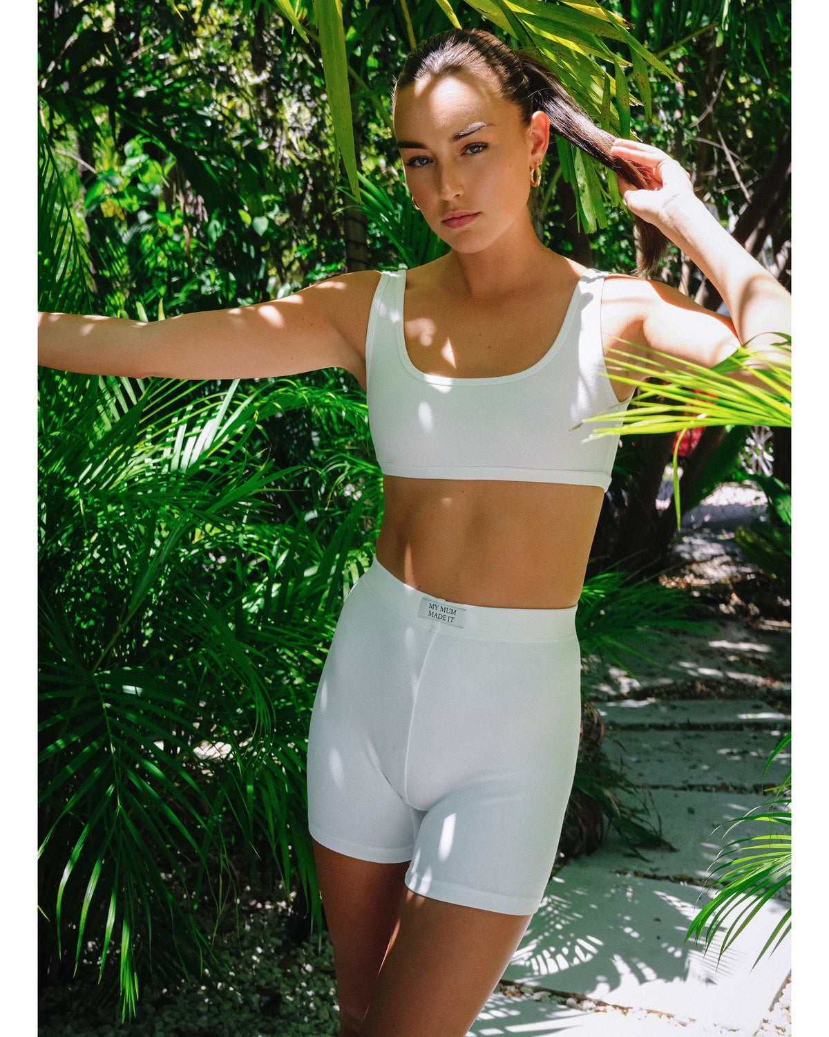 Staple Tank Crop - White