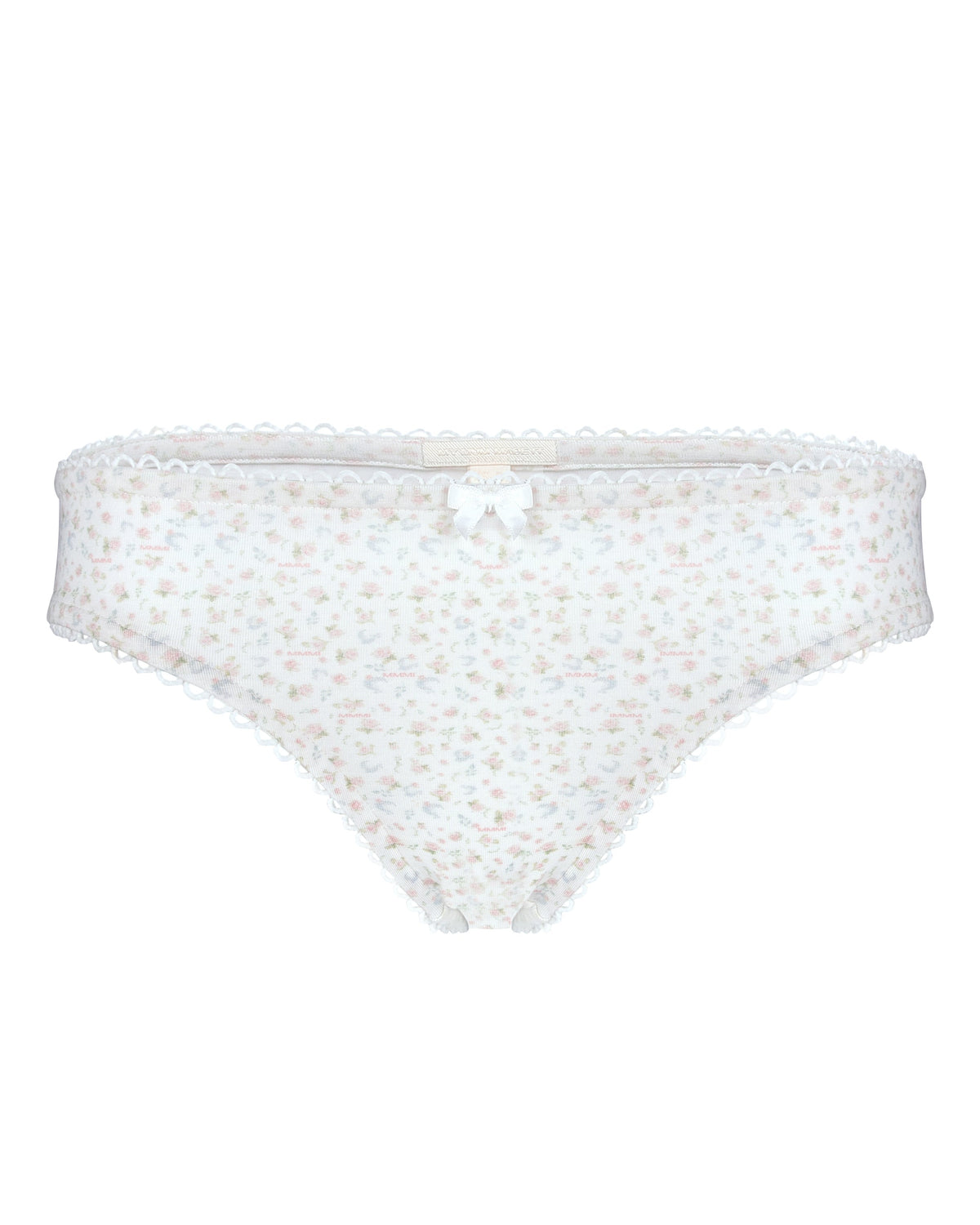 Lace Cashmere Thong - Roses