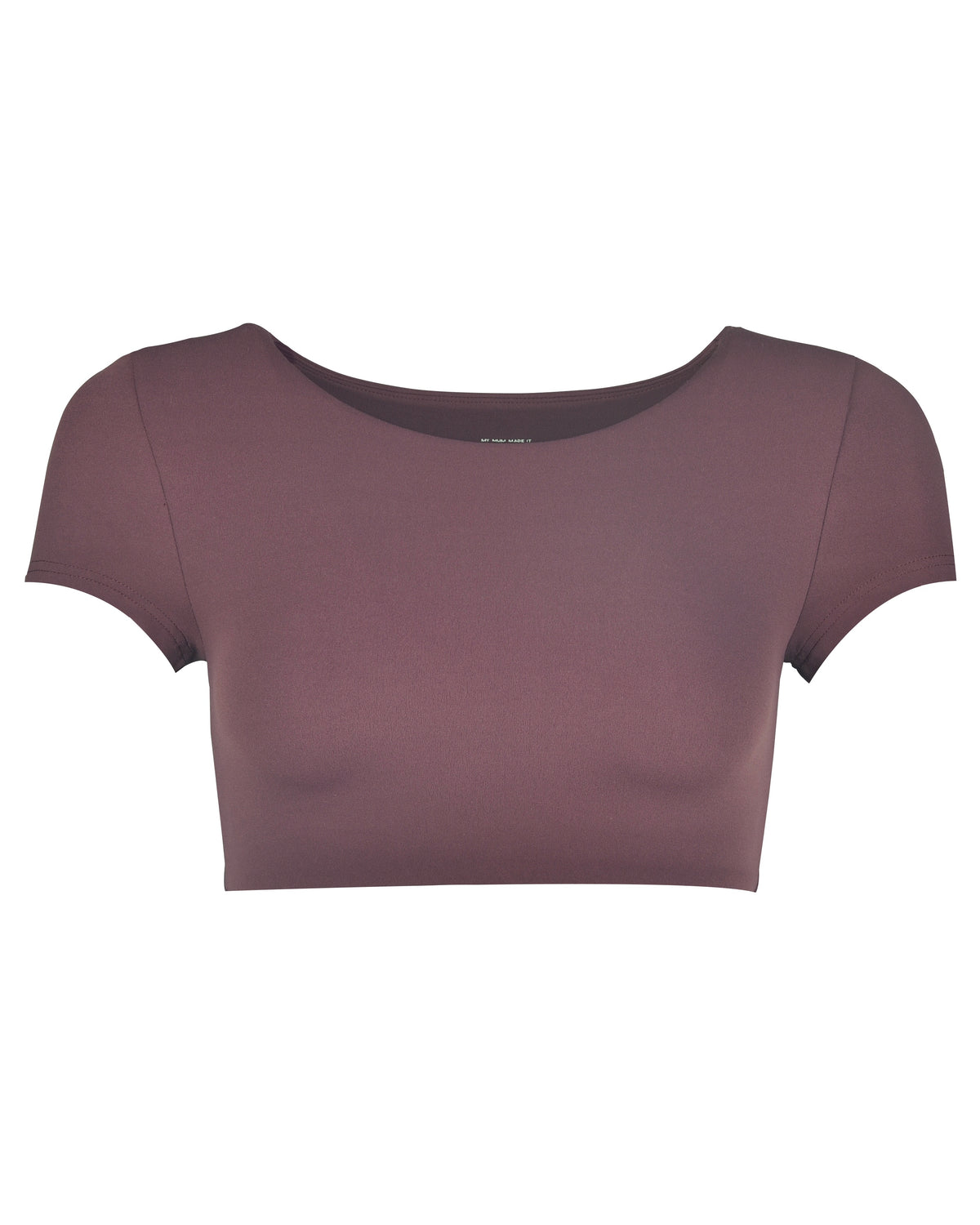 Stretch Cropped Tee - Chocolate Cherry