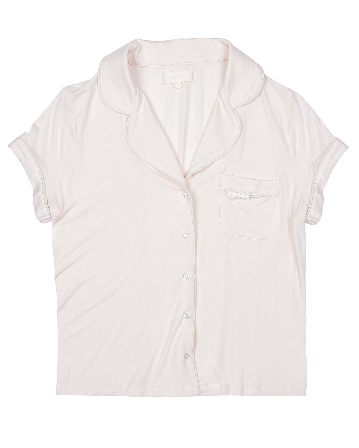Bamboo Collar Pyjama Shirt - Cream
