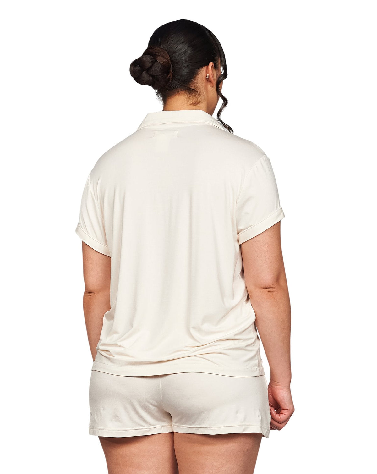 Bamboo Collar Pyjama Shirt - Cream