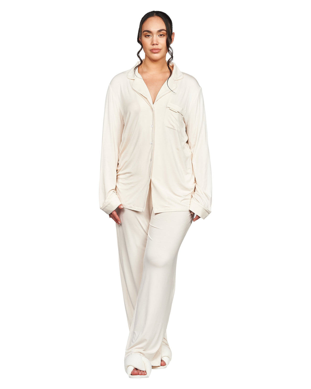 Bamboo Pyjama Pants - Cream