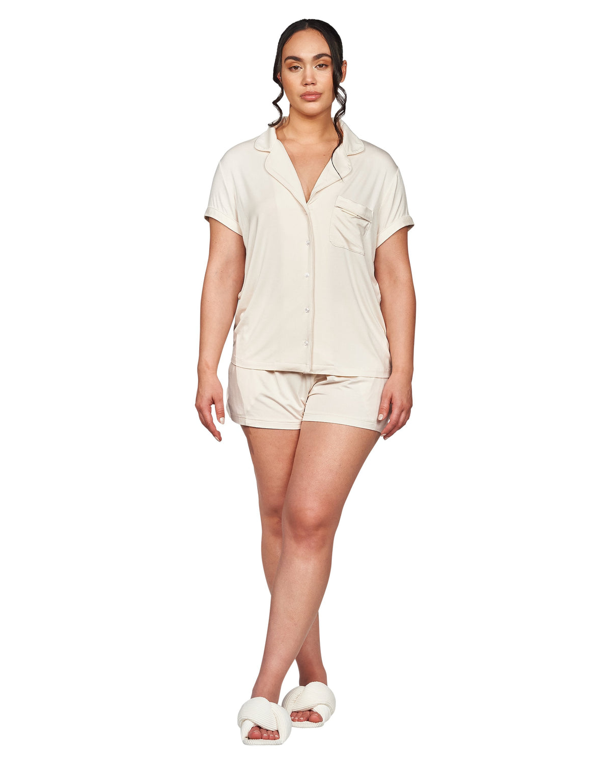 Bamboo Pyjama Shorts - Cream