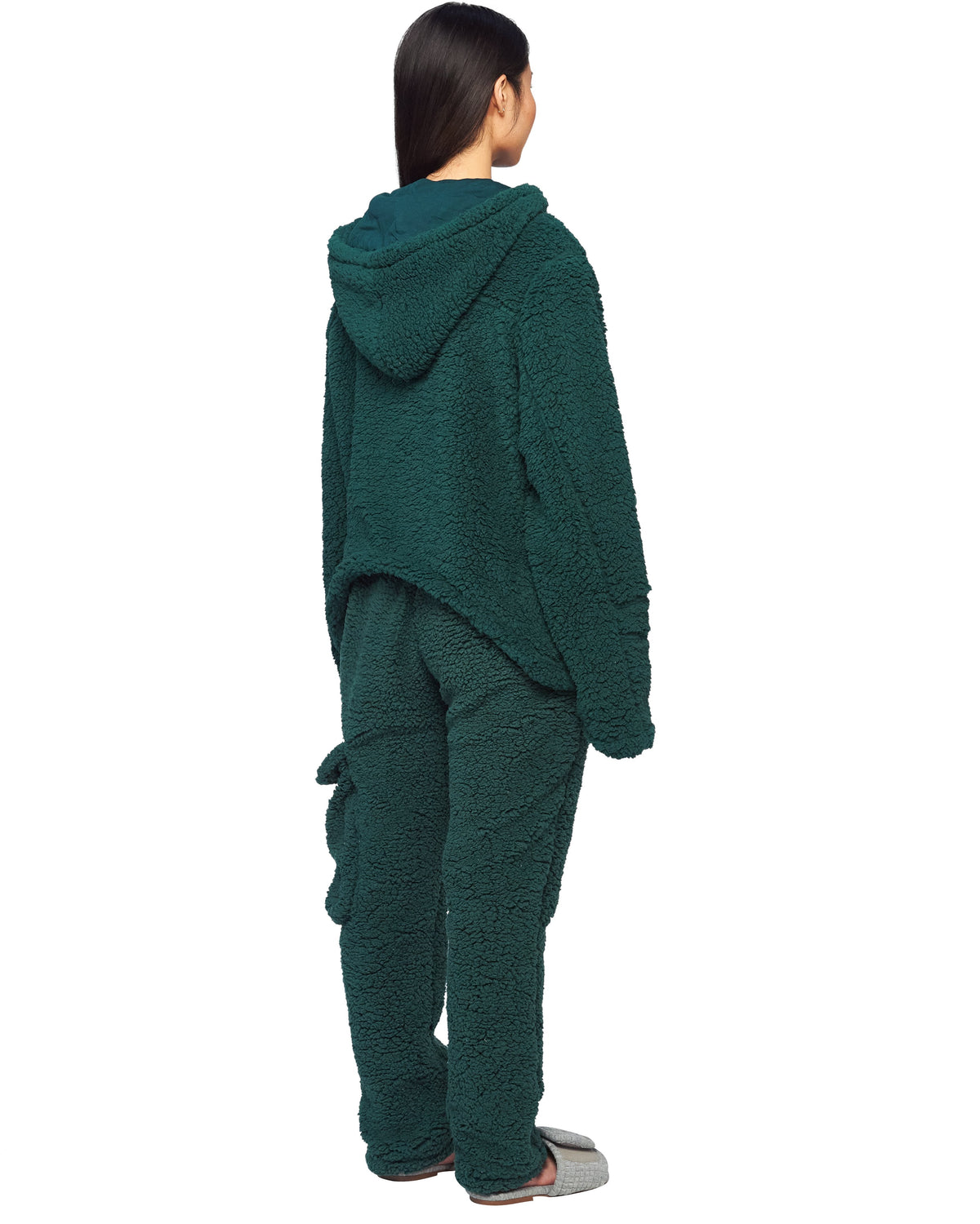 Hooded Shag Utility Jacket - Aventurine