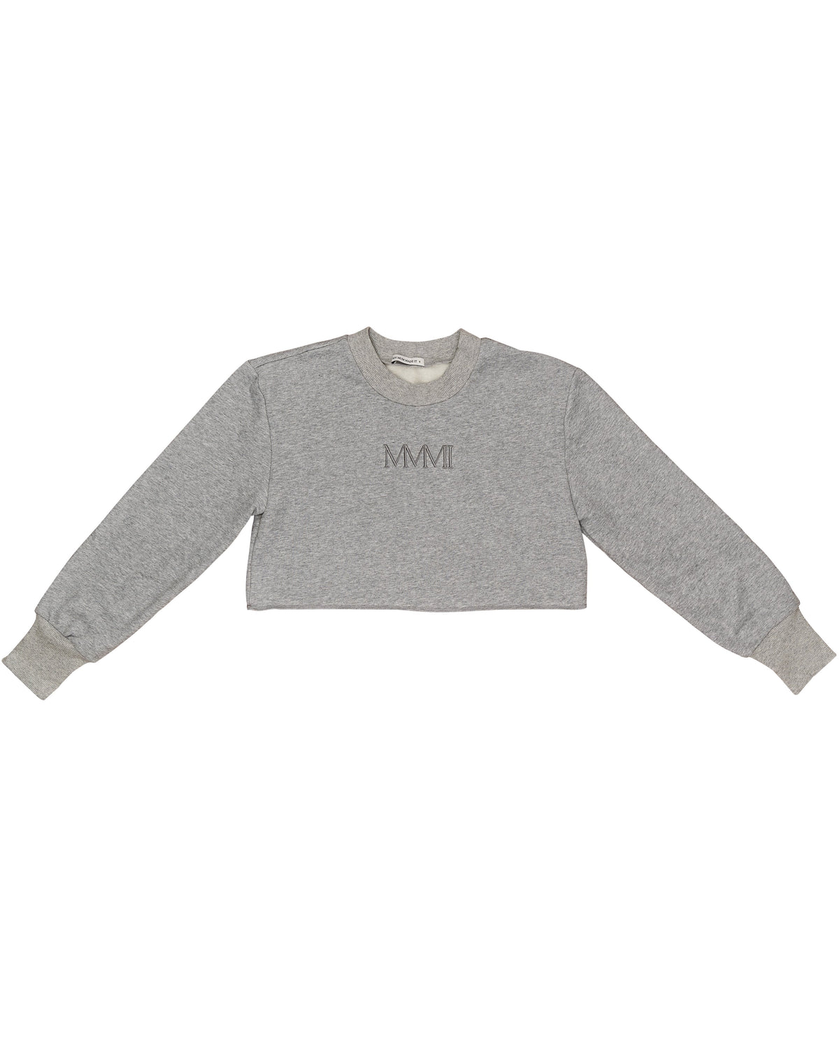 Logo Fleece Crop Sweatshirt - Grey