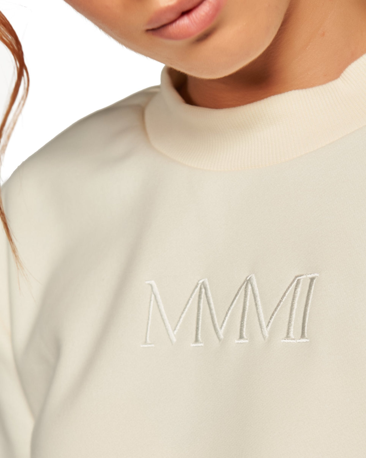 Logo Fleece Crop Sweatshirt - Vanilla