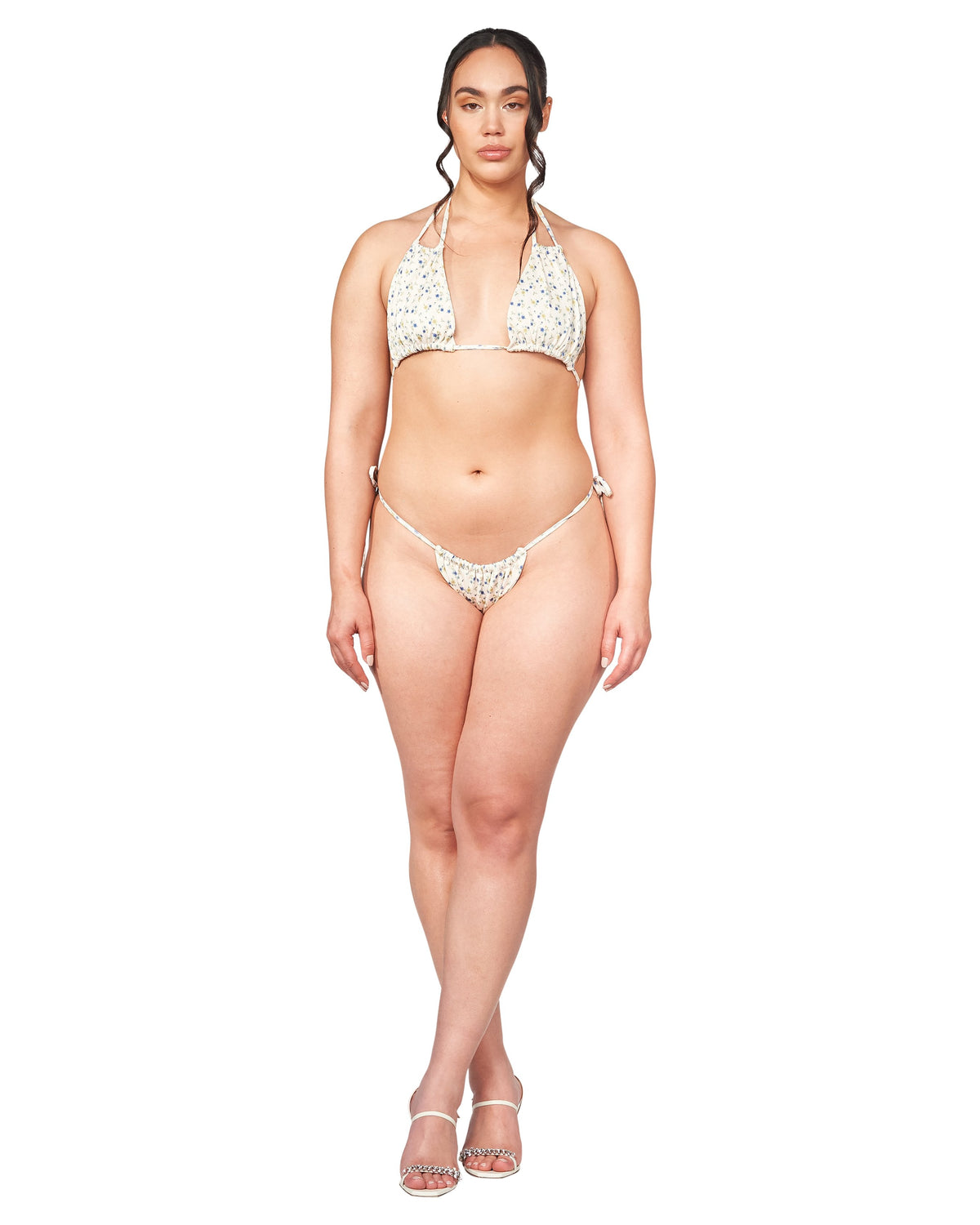 Tie Recycled Bikini Bottoms - Morning Glory