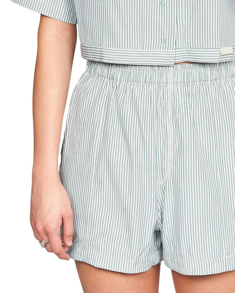 Pin Striped Boxer Shorts - Retro Green