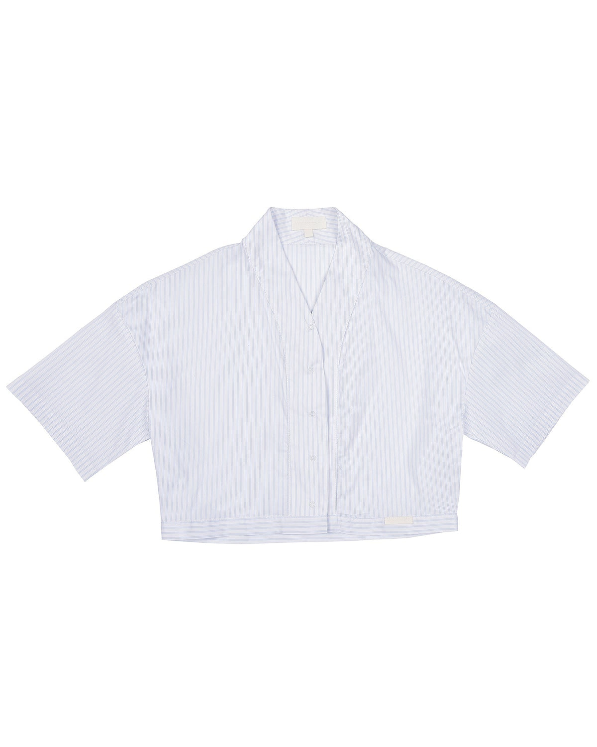 Pin Striped Wrap Shirt - Blue &amp; White