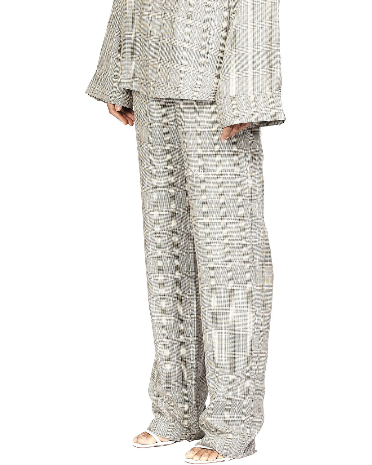 Plaid Straight Leg Pants